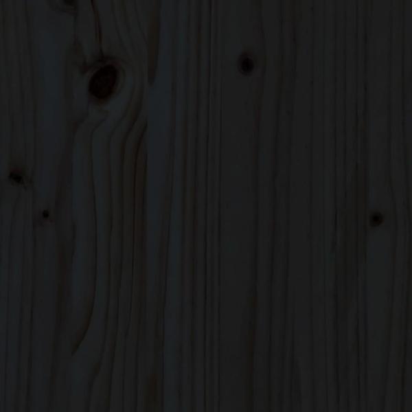 Garten-Mittelsofa Schwarz Massivholz Kiefer