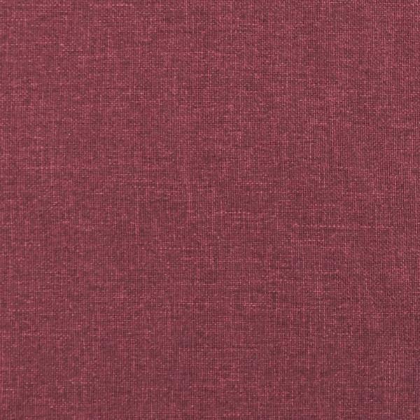 3-tlg. Sofagarnitur mit Kissen Weinrot Stoff