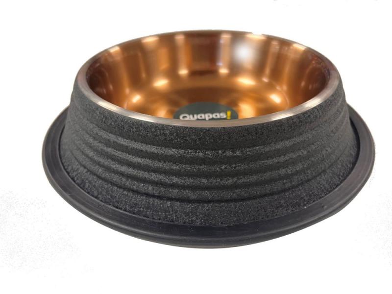 ARDEBO.de Quapas Dog Bowl non-skid Black 23cm 