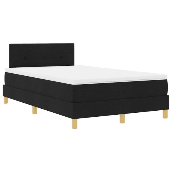 Boxspringbett mit Matratze Schwarz 120x190 cm Stoff