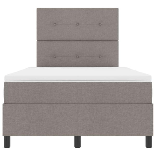 Boxspringbett mit Matratze Taupe Klein Doppel Stoff