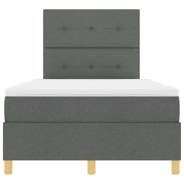 Boxspringbett mit Matratze Dunkelgrau Klein-Doppel Stoff
