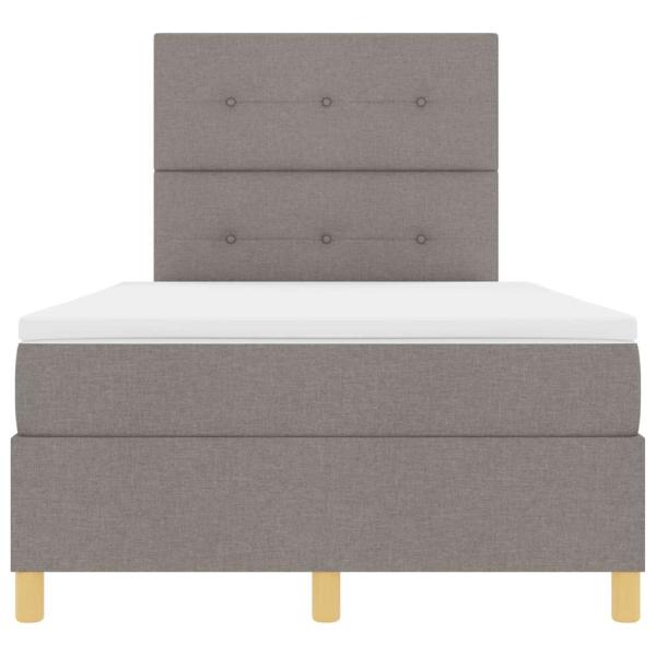 Boxspringbett mit Matratze Taupe Kleines Doppelbett Stoff
