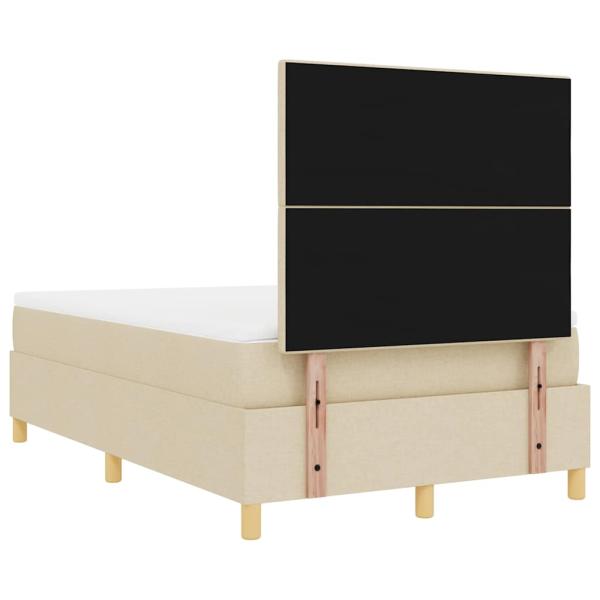 Boxspringbett mit Matratze Creme Klein Doppelstoff