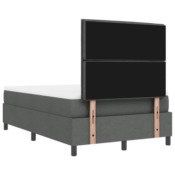 Boxspringbett mit Matratze & Bank Dunkelgrau 120x190 cm Stoff