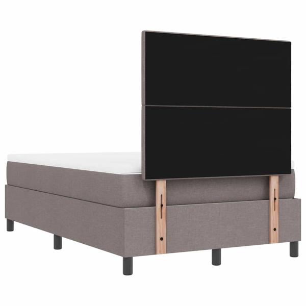 Boxspringbett mit Matratze & Bank Grau 120x190 cm Stoff