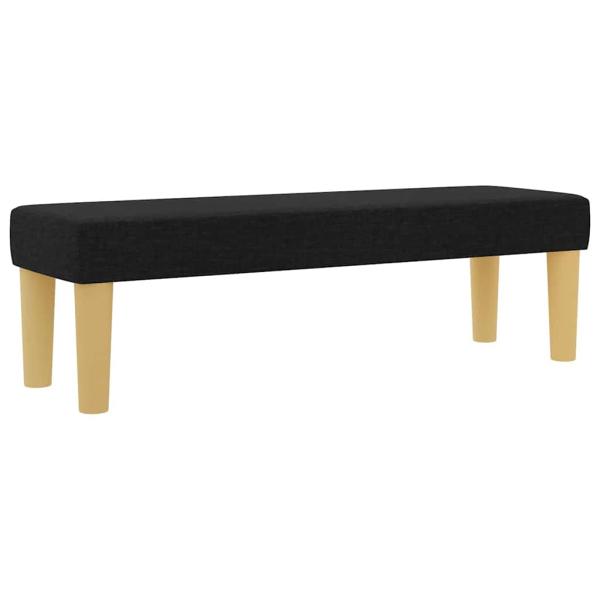 Boxspringbett mit Matratze & Bank Schwarz 120 x 190 cm Stoff