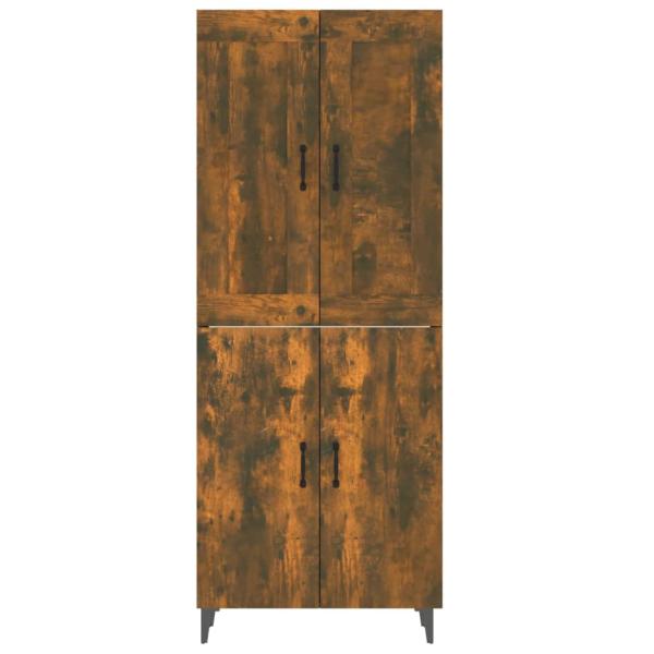 Highboard Räuchereiche 70x34x180 cm Holzwerkstoff