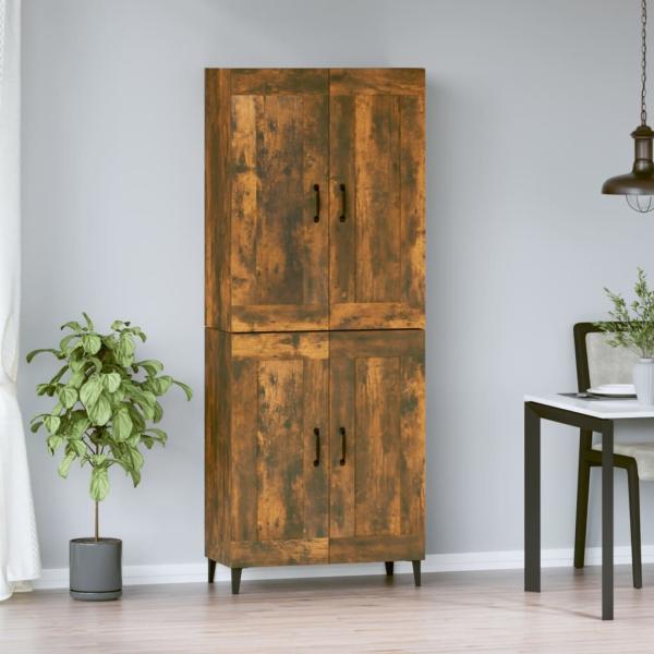 ARDEBO.de - Highboard Räuchereiche 69,5x34x180 cm Holzwerkstoff