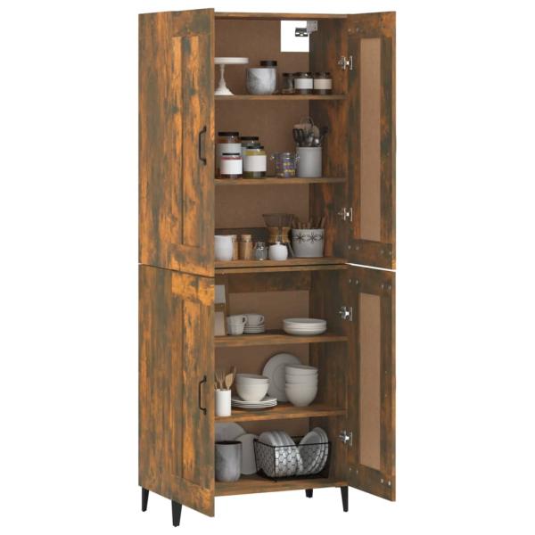 Highboard Räuchereiche 69,5x34x180 cm Holzwerkstoff
