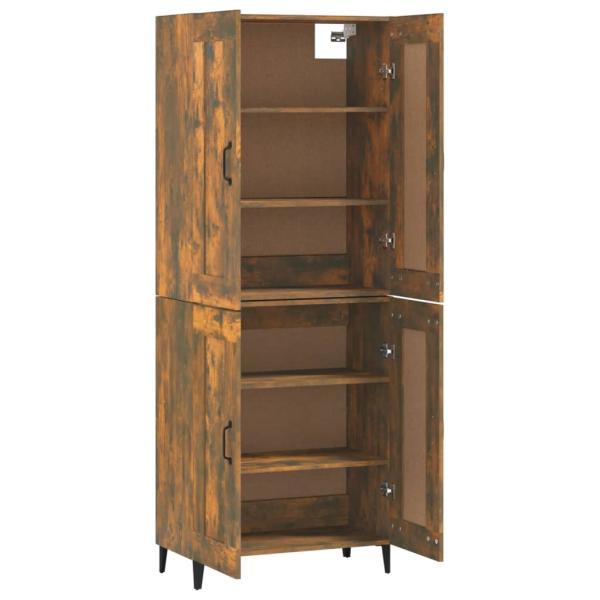Highboard Räuchereiche 69,5x34x180 cm Holzwerkstoff