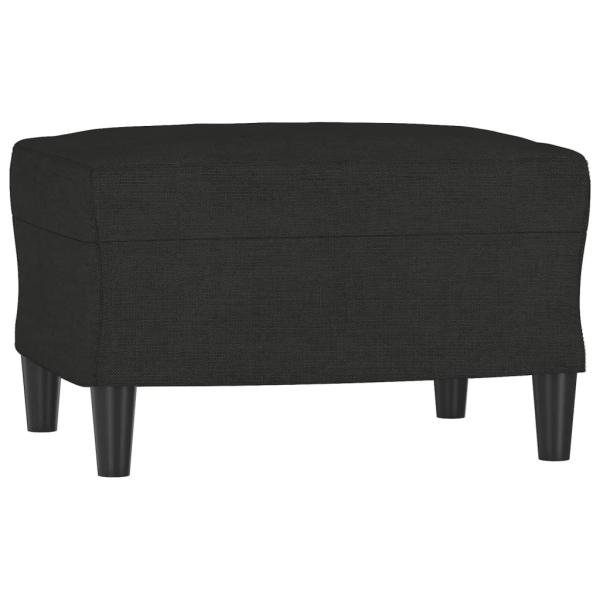 Sessel mit Hocker Schwarz 60 cm Stoff