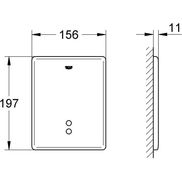 GROHE Tectron Skate Infrarot-Elektronik, für Urinal, Fertigmontageset für Rohbauset 37006, Wandeinbau, Trafo, 3,2 VA, edelstahl (37749SD0)