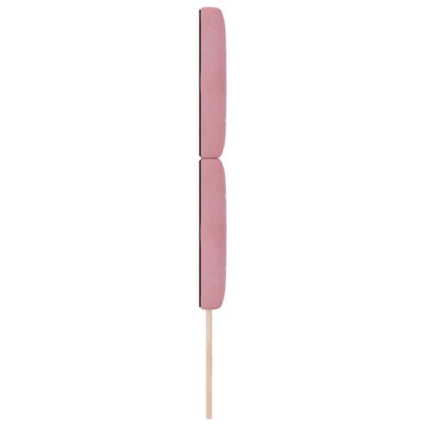 Kopfteil mit Kristallknöpfen, gepolstert, Rosa, 80 cm Samt, Kopfteil mit Kristallknöpfen, gepolstert, Rosa, 160 cm Samt