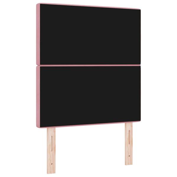 Kopfteil mit Kristallknöpfen, gepolstert, Rosa, 80 cm Samt, Kopfteil mit Kristallknöpfen, gepolstert, Rosa, 160 cm Samt