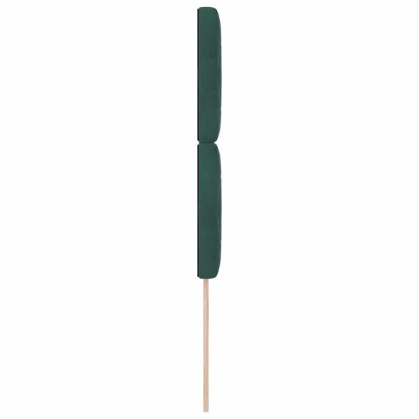 Kopfteil Kristallknopf Gepolstert Dunkelgrün 90 cm Samt, Kopfteil Kristallknopf Gepolstert Dunkelgrün 180 cm Samt