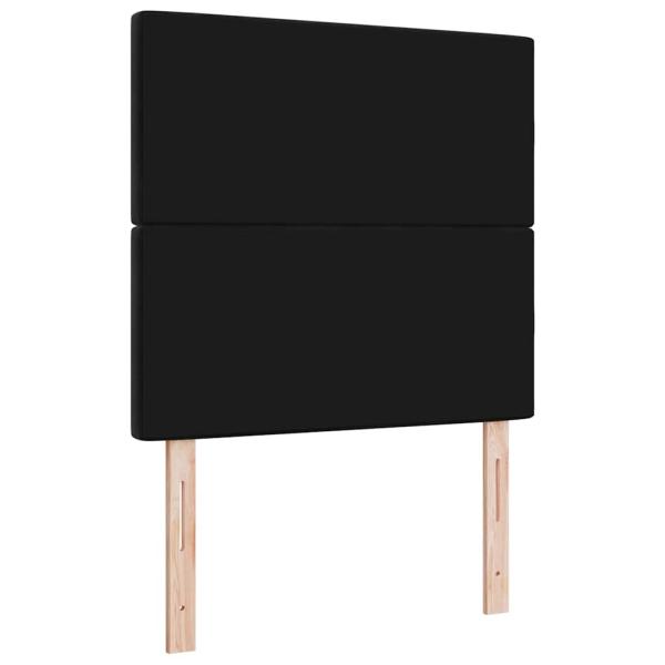 Schwarzes Samt Kopfteil mit Kristallknopfdetaillierung, 100 cm, Schwarzes Samt Kopfteil mit Kristallknopfdetaillierung, 200 cm