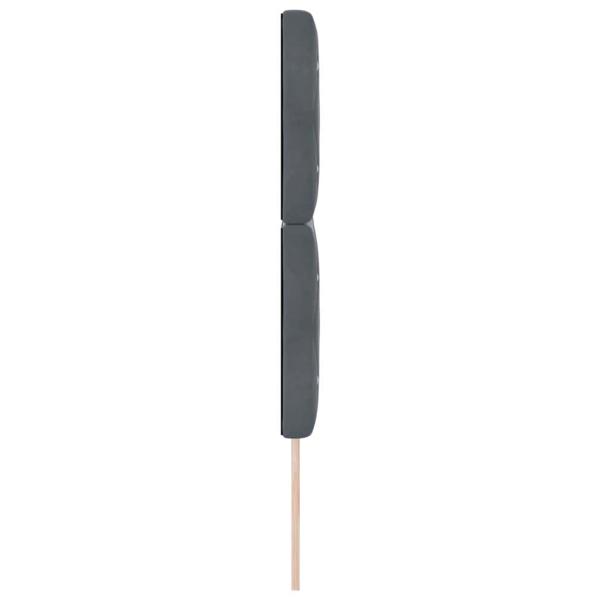 Kopfteil mit Kristalltasten, gepolstert, Dunkelgrau, 160 cm, Samt
