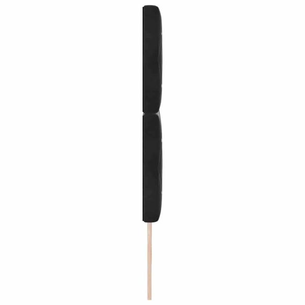 Kopfteil Kristalltaste Gepolstert Schwarz 180 cm Samt