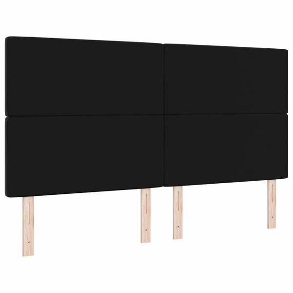 Kopfteil Kristalltaste Gepolstert Schwarz 180 cm Samt