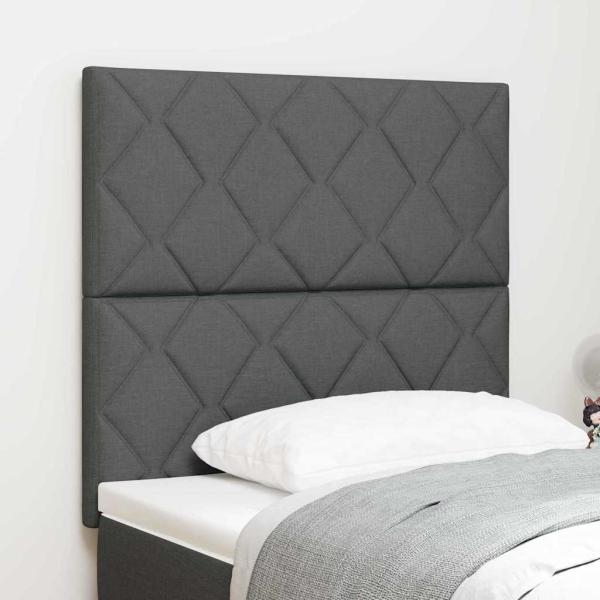 ARDEBO.de - Kopfteil Diamantblock Design Dunkelgrau 100 cm Stoff, Kopfteil Diamantblock Design Dunkelgrau 200 cm Stoff