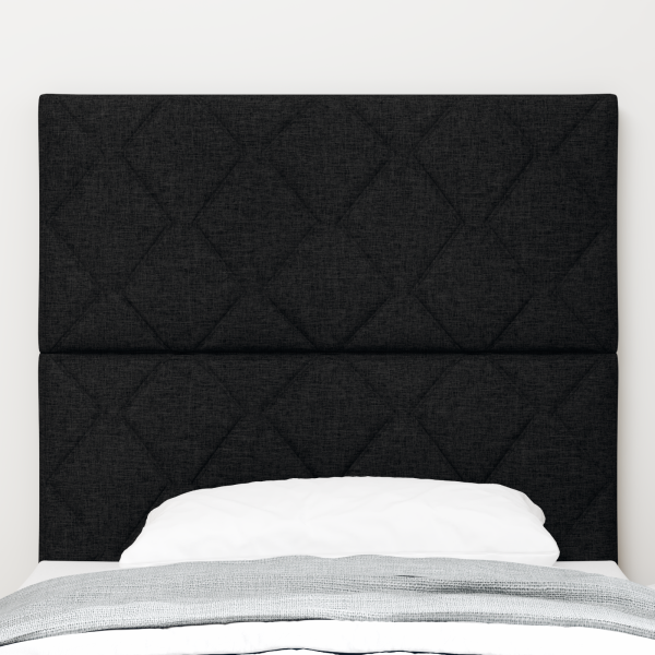 Kopfteil Schwarz 100 cm Stoff