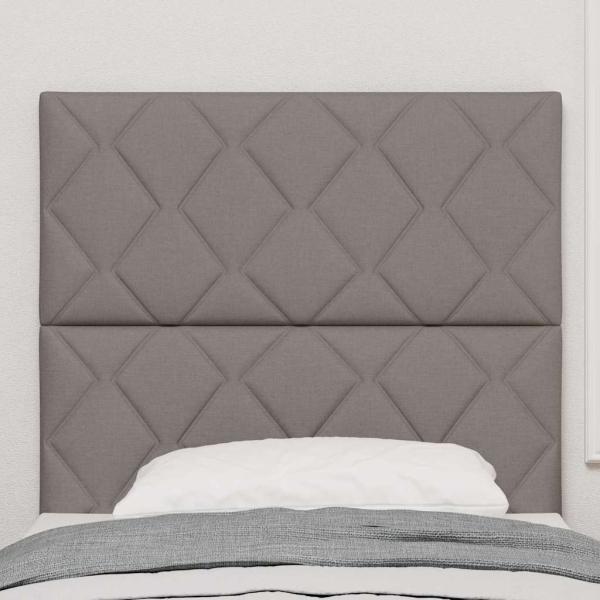 Kopfteil mit Diamantblöcken Design Taupe 100 cm Stoff, Kopfteil mit Diamantblöcken Design Taupe 200 cm Stoff