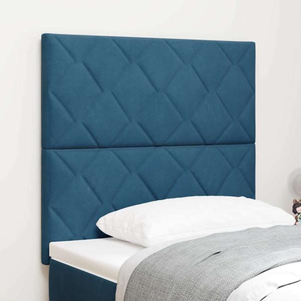 Kopfteil Dunkelblau 100 cm Samt