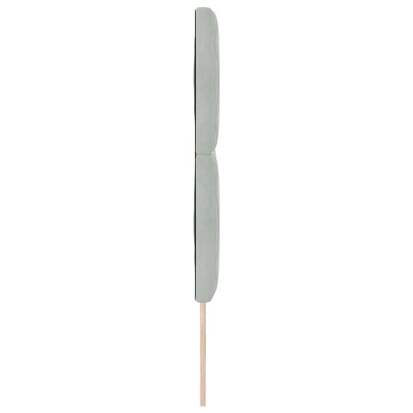 Kopfteil Diamantblockdesign Hellgrau 140 cm Samt