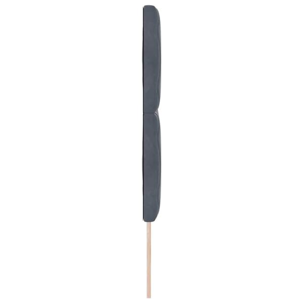 Kopfteil Diamantblock-Design Dunkelgrau 140 cm Velours