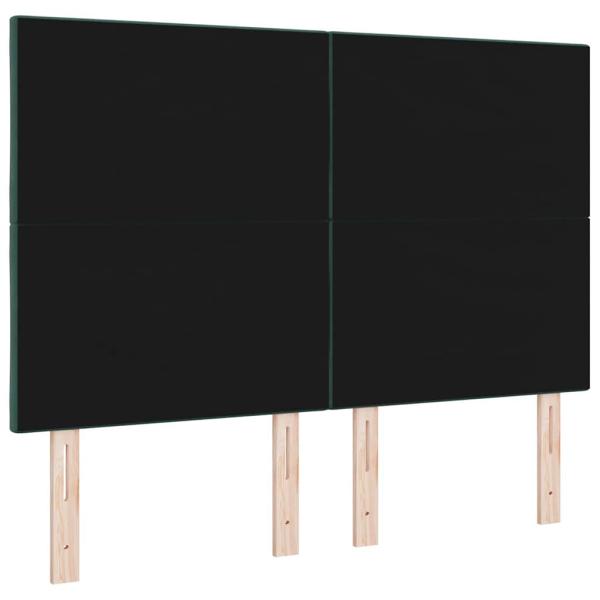 Kopfteil mit Diamantblock-Design in Dunkelgrün, 140 cm, Samt