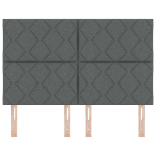 Kopfteil mit Diamantblöcken Design Dunkelgrau 160 cm Stoff
