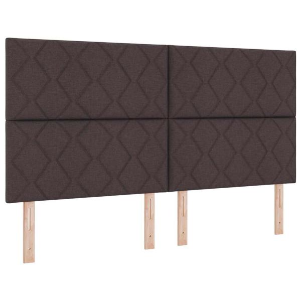 Kopfteil mit Diamantblöcken Dunkelbraun 180 cm Stoff
