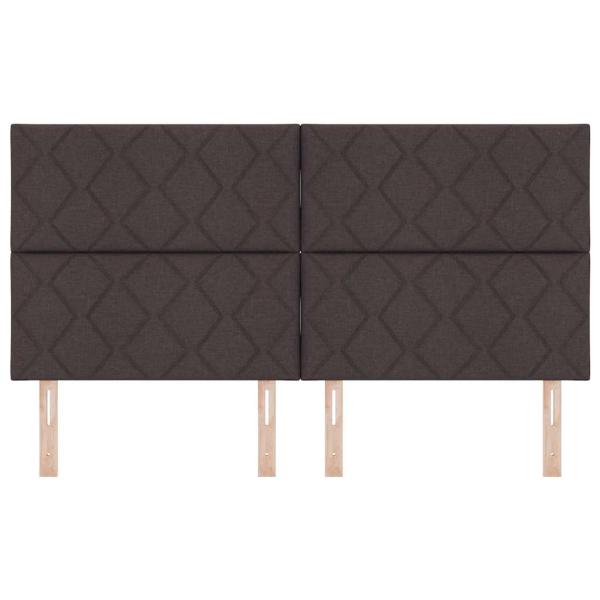 Kopfteil mit Diamantblöcken Dunkelbraun 180 cm Stoff
