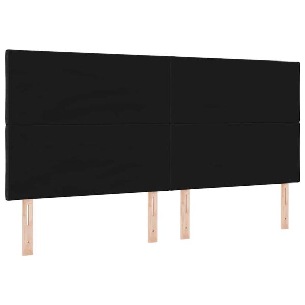 Kopfteil mit Diamantblockdesign Schwarz 200 cm Stoff