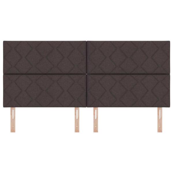 Kopfteil Design mit Diamantblöcken Dunkelbraun 200 cm Stoff