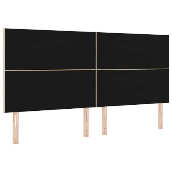 Kopfteile mit diamantförmigem Blockdesign Creme 200 cm Stoff