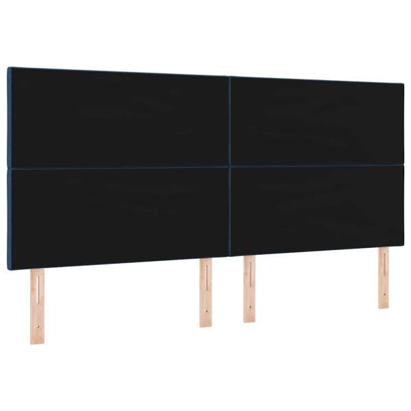 Kopfteile Diamantblock Design Blau 200 cm Stoff