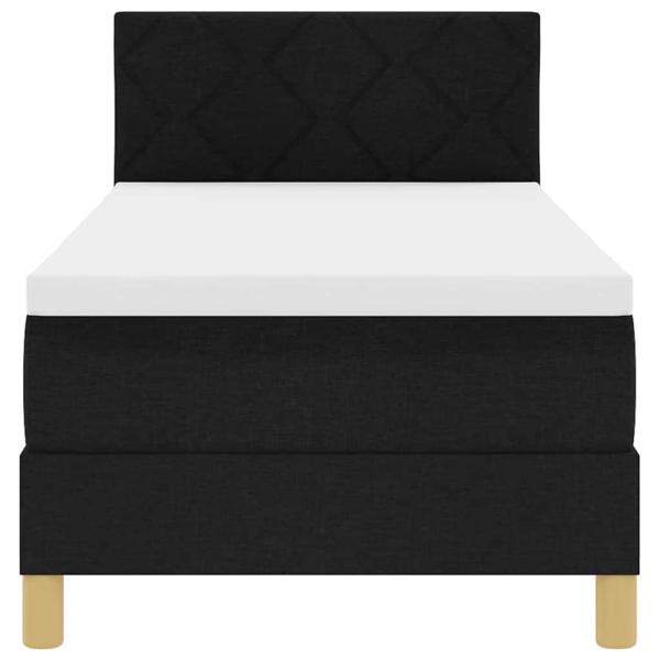 Boxspringbett mit Matratze Schwarz 80x200 cm Stoff