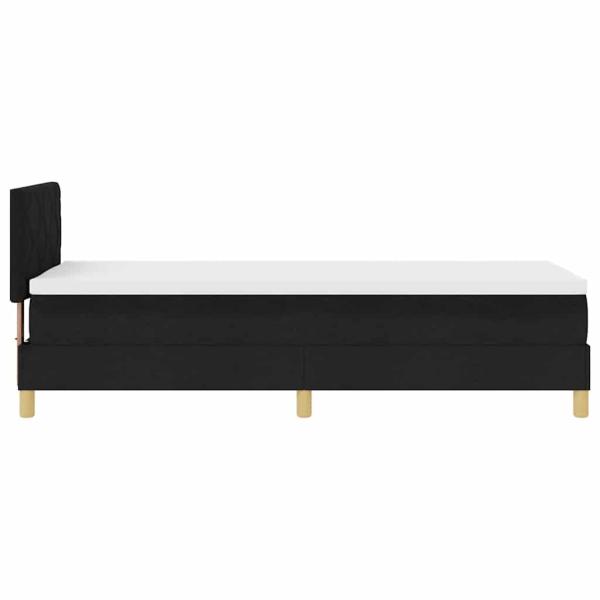 Boxspringbett mit Matratze Schwarz 80x200 cm Stoff