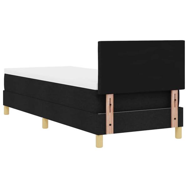 Boxspringbett mit Matratze Schwarz 80x200 cm Stoff