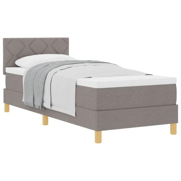 Boxspringbett mit Matratze Taupe 80x200 cm Stoff