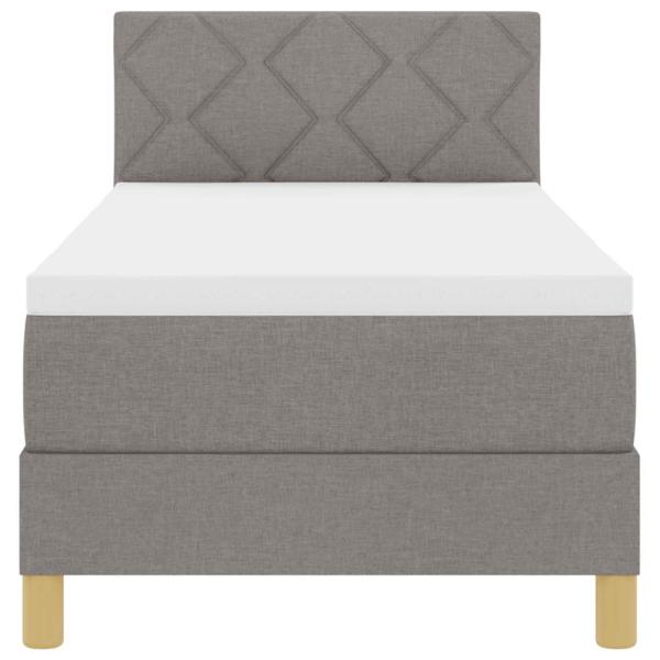Boxspringbett mit Matratze Taupe 80x200 cm Stoff