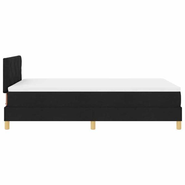 Boxspringbett mit Matratze Schwarz 120x200 cm Stoff
