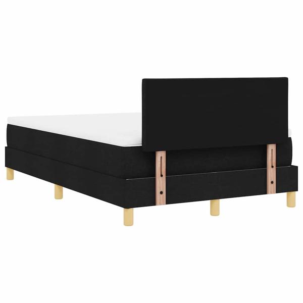 Boxspringbett mit Matratze Schwarz 120x200 cm Stoff