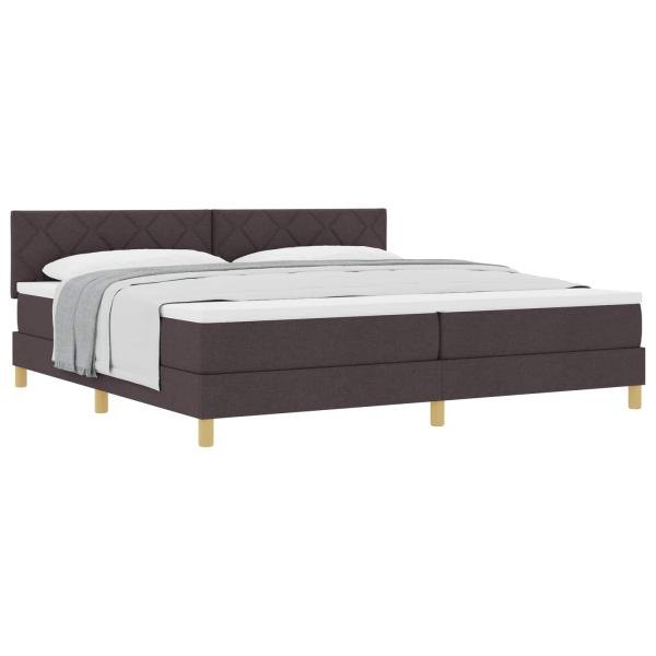 Boxspringbett mit Matratze Dunkelbraun 200x200 cm Stoff