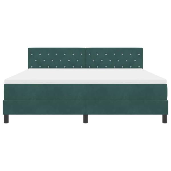 Boxspringbett mit Matratze Dunkelgrün Super King Velours