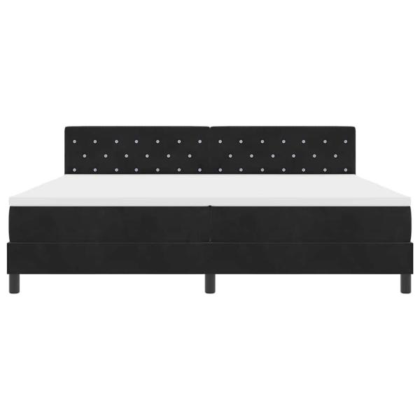 Boxspringbett mit Matratze Schwarz 200x200 cm Velvet