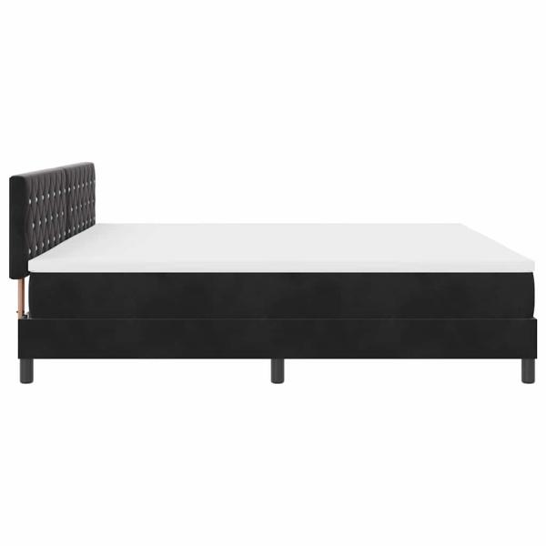 Boxspringbett mit Matratze Schwarz 200x200 cm Velvet