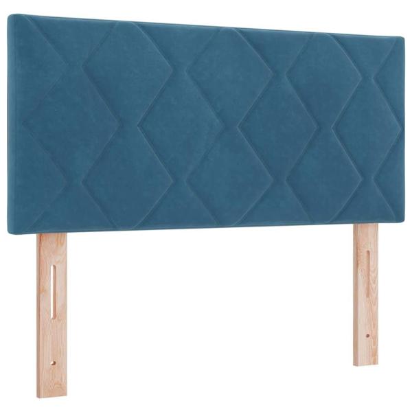 Boxspringbett mit Matratze Dunkelblau 100x200 cm Samt